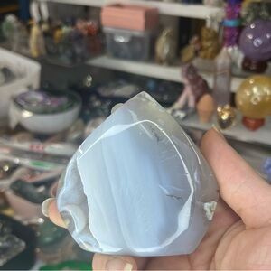 Agate Crystal Teardrop w/ glittery cavern